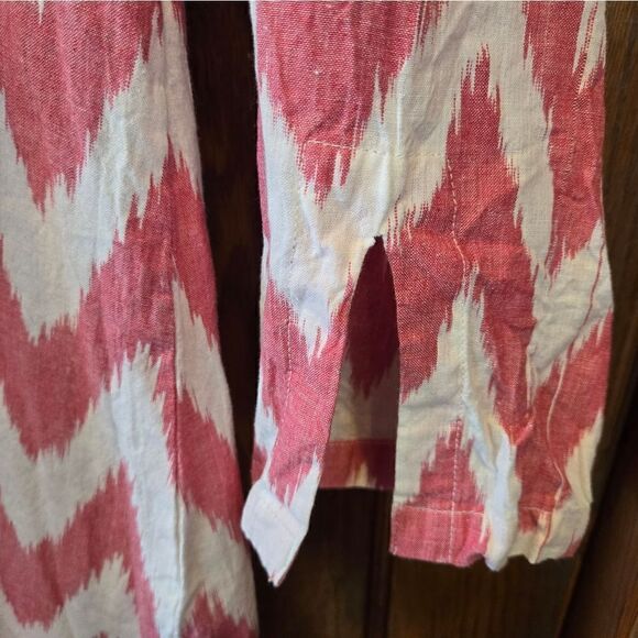 Pine Cone Hill Fine Linens Caftan Beach Cover Nightgown  XSMALL Pink Zig Zag - Picture 9 of 14